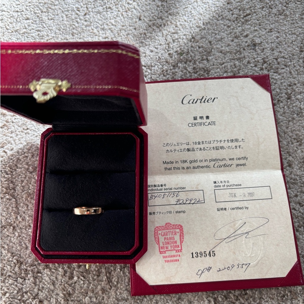 Authentic NEW Cartier limited edition Happy birthday rose gold ring size 56 - Picture 5 of 10